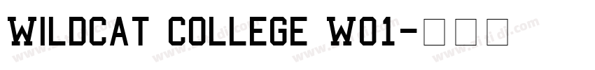 Wildcat College W01字体转换
